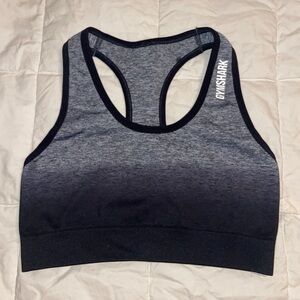 Gymshark Sports Bra - Gray and Black (Size Small)